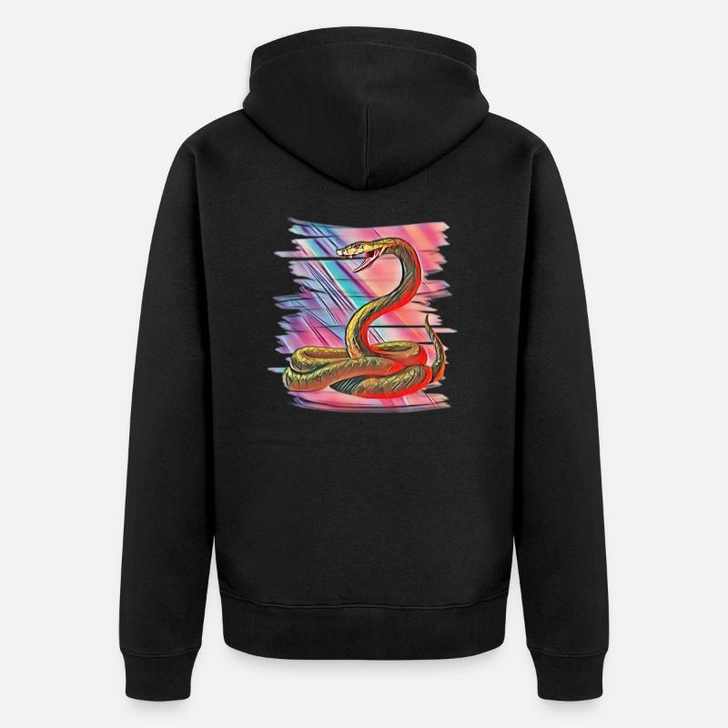 Serpent - Veste à capuche bio Premium Unisexe - noir