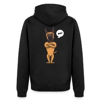 Sture Dänische Dogge Deutsche Dogge - Unisex Premium Bio Zip Hoodie - Schwarz - Hinten - Nico (187cm)