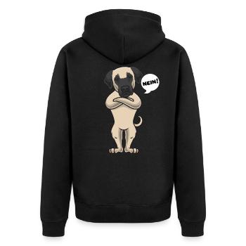Sturer Kangal Hund Anatolischer Hirtenhund lustig - Unisex Premium Bio Zip Hoodie - Schwarz - Hinten - Nico (187cm)