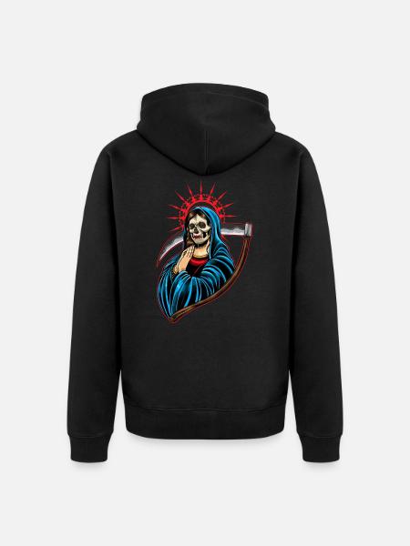 Santa Muerte La Calavera Catrina Wake - Chaqueta con capucha prémium ecológica unisex - negro