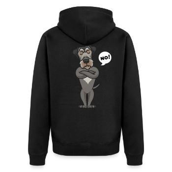 Sturer Irish wolfhound dog funny dog possessions - Unisex Premium Organic Zip Hoodie - black - Back - Nico (187cm)