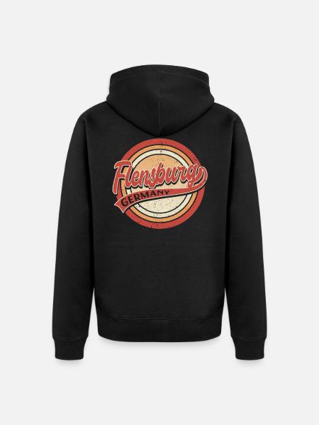 Flensburg Germany - Unisex Premium Organic Zip Hoodie - black