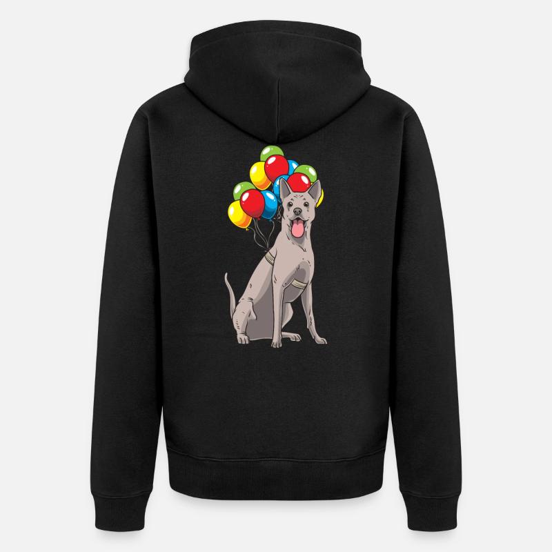 Thai Ridgeback avec des ballons - Veste à capuche bio Premium Unisexe - noir