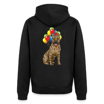Dogo Canario chien avec des ballons - Veste à capuche bio Premium Unisexe - noir - Dos - Nico (187cm)