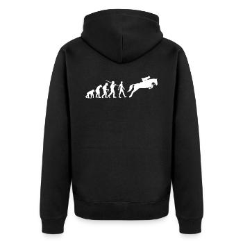 Cavalière Evolution Chevaux - Veste à capuche bio Premium Unisexe - noir - Dos - Nico (187cm)