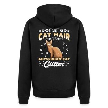 Abyssinier chat drôle rengaine cadeau - Veste à capuche bio Premium Unisexe - noir - Dos - Nico (187cm)