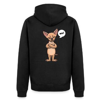 Chien de chien de chihuahua drôle chiwawa fan de chien - Veste à capuche bio Premium Unisexe - noir - Dos - Nico (187cm)