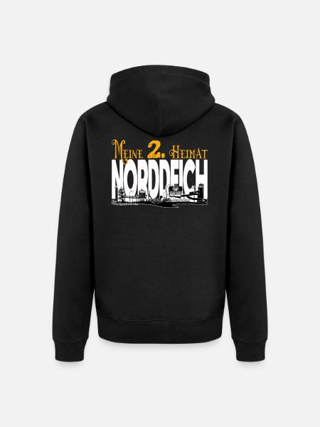 Norddeich Nordsee Urlaub Ostfriesland Norden Moin - Unisex Premium Bio Zip Hoodie - Schwarz