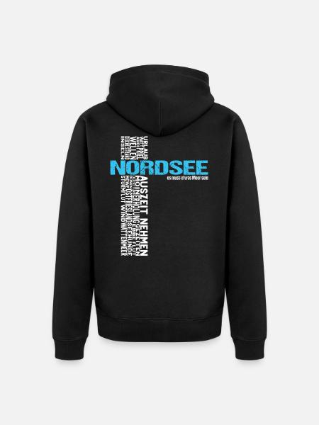 Nordsee Urlaub Norddeich Urlaubsreif Geschenkidee - Unisex Premium Bio Zip Hoodie - Schwarz