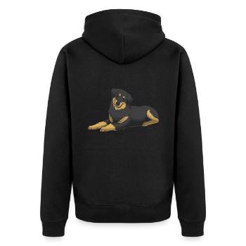Chien Hovawart - Veste à capuche bio Premium Unisexe - noir - Dos - Nico (187cm)