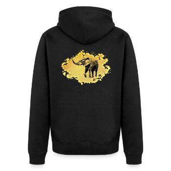 Éléphant - Veste à capuche bio Premium Unisexe - noir - Dos - Nico (187cm)