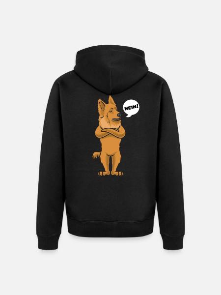 Sturer Harzer Fuchs Hund - Unisex Premium Bio Zip Hoodie - Schwarz