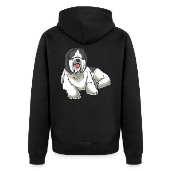 Nederlandse Schapendoes Hund - Veste à capuche bio Premium Unisexe - noir - Dos - Nico (187cm)