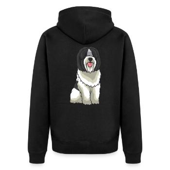 Nederlandse Schapendoes Hund - Veste à capuche bio Premium Unisexe - noir - Dos - Nico (187cm)