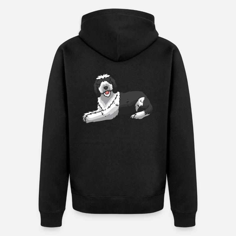 Sheepadoodle Chien - Veste à capuche bio Premium Unisexe - noir