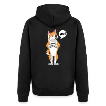 Stuer Akita Inu chien amusant Akita Ken - Veste à capuche bio Premium Unisexe - noir - Dos - Nico (187cm)