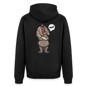 Bolonka Zwetna Sturer chien drôle - Veste à capuche bio Premium Unisexe - noir - Dos - Nico (187cm)