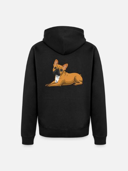 Bulldog français - Veste à capuche bio Premium Unisexe - noir