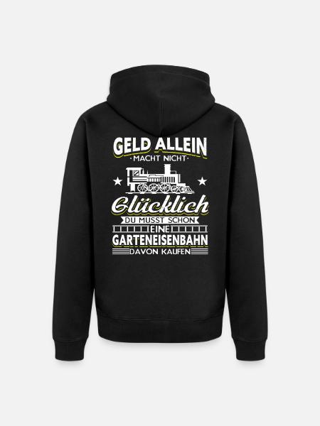 Garteneisenbahn Gartenbahn Gartenbahner - Unisex Premium Bio Zip Hoodie - Schwarz