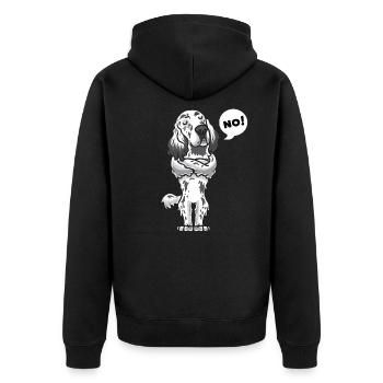 Sturer English Setter Chien - Veste à capuche bio Premium Unisexe - noir - Dos - Nico (187cm)