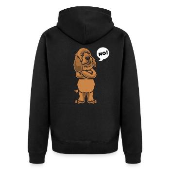 Sturer Basset Fauve de Bretagne Chien - Veste à capuche bio Premium Unisexe - noir - Dos - Nico (187cm)