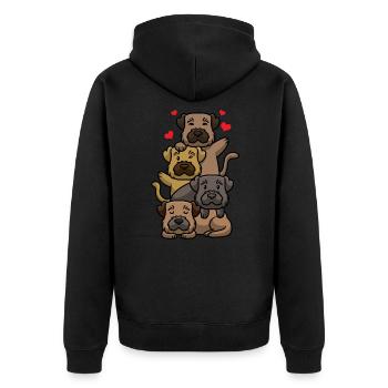 Border Terrier - Veste à capuche bio Premium Unisexe - noir - Dos - Nico (187cm)