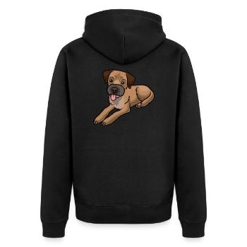 Border Terrier - Veste à capuche bio Premium Unisexe - noir - Dos - Nico (187cm)