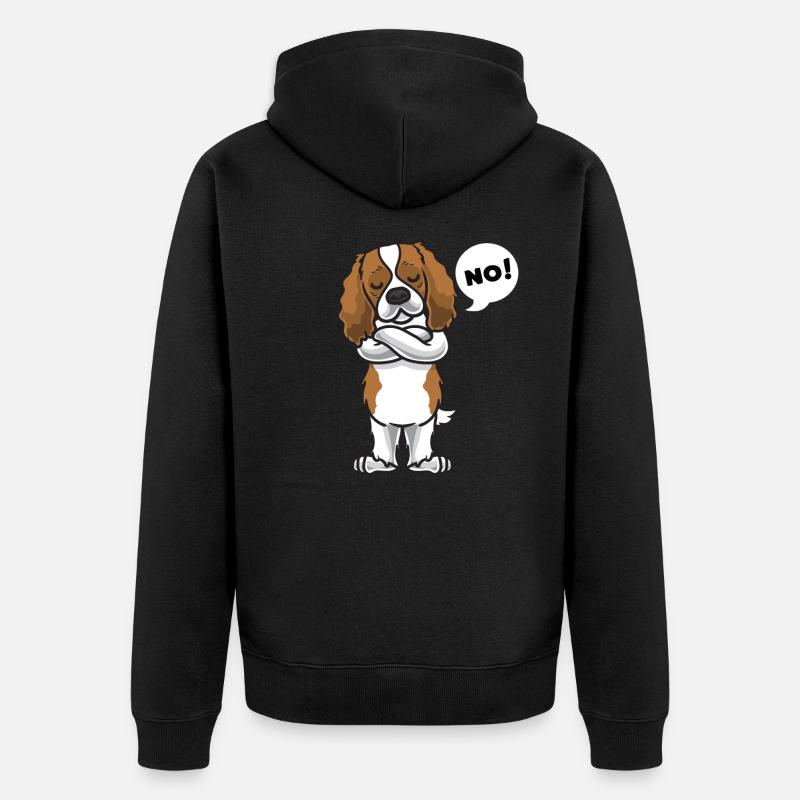 Stuer Cavalier King Charles Spaniel - Veste à capuche bio Premium Unisexe - noir