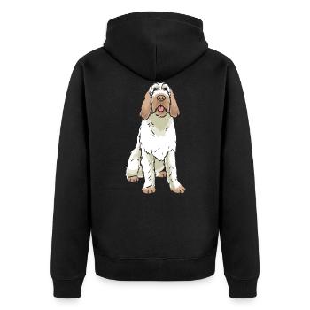 Spinone Italiano Chien - Veste à capuche bio Premium Unisexe - noir - Dos - Nico (187cm)