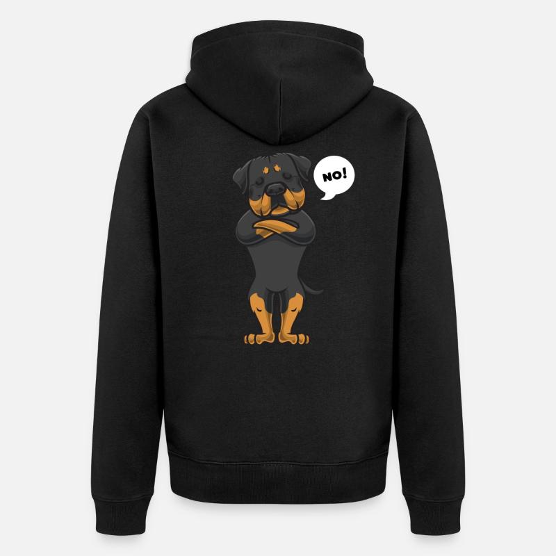 Rottweiler Hund - Veste à capuche bio Premium Unisexe - noir