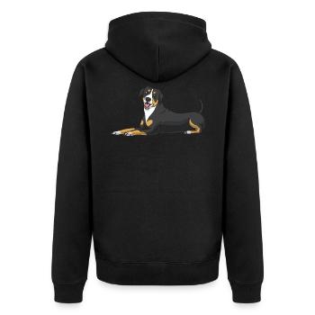 Entlebucher Sennenhund Hund - Veste à capuche bio Premium Unisexe - noir - Dos - Nico (187cm)