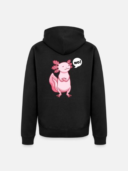 Axolotl muet - Veste à capuche bio Premium Unisexe - noir
