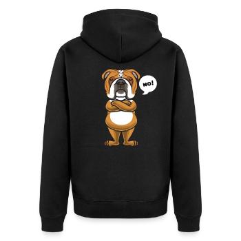 Sture bouledogue anglaise - Veste à capuche bio Premium Unisexe - noir - Dos - Nico (187cm)