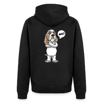 Sturer Petit Basset Griffon Vendéen chien - Veste à capuche bio Premium Unisexe - noir - Dos - Nico (187cm)