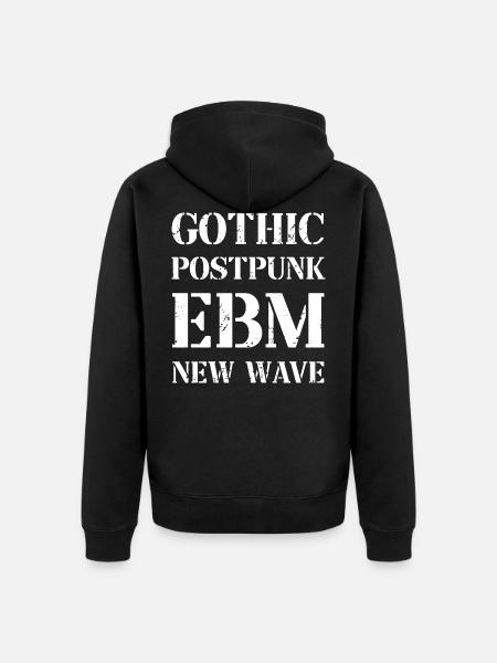 Gothic Postpunk - Unisex Premium Bio Zip Hoodie - Schwarz