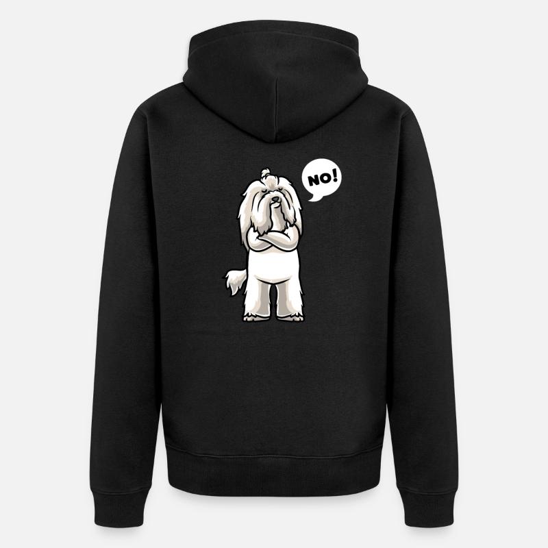 Sturer Coton de Tuléar Chiens - Veste à capuche bio Premium Unisexe - noir