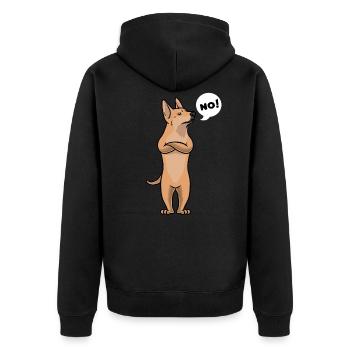 Stuer Carolina Dog Chien - Veste à capuche bio Premium Unisexe - noir - Dos - Nico (187cm)