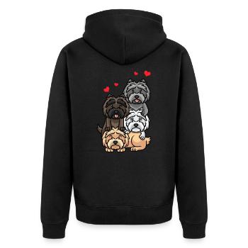 Cairn Terrier chien - Veste à capuche bio Premium Unisexe - noir - Dos - Nico (187cm)