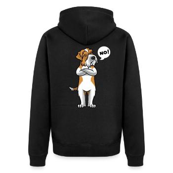 Sturer Kromfohrländer chien drôle - Veste à capuche bio Premium Unisexe - noir - Dos - Nico (187cm)