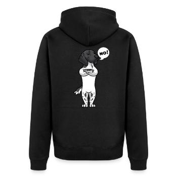 Muet grand chien de Münsterland - Veste à capuche bio Premium Unisexe - noir - Dos - Nico (187cm)