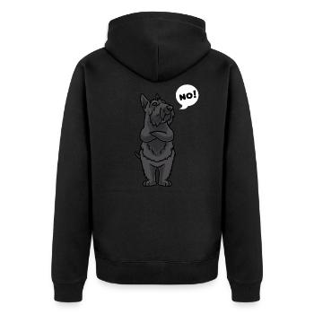 Stuer Scottish Terrier Chien - Veste à capuche bio Premium Unisexe - noir - Dos - Nico (187cm)