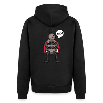 Sturer Marienkäfer Marienkäferflügel Maikäfer - Unisex Premium Bio Zip Hoodie - Schwarz - Hinten - Nico (187cm)