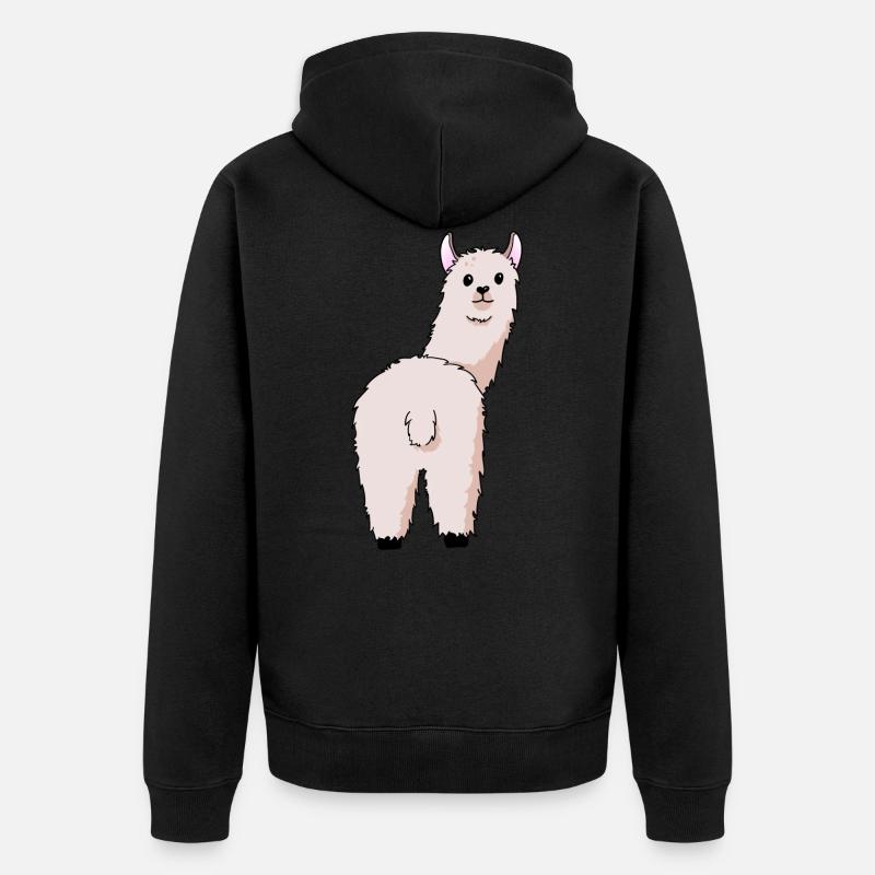 Alpagas cool cul de lama - Veste à capuche bio Premium Unisexe - noir