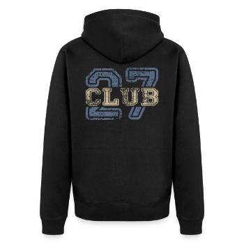 Club 27 Music Fan Article Kurt Jimi Janis Jimi - Unisex Premium Organic Zip Hoodie - black - Back - Nico (187cm)