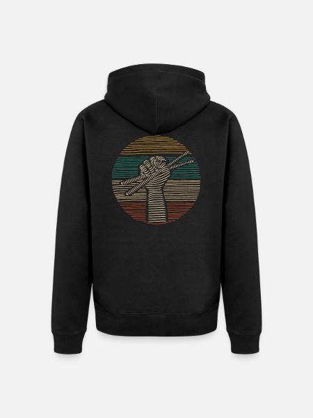 Drums Drumsticks Drummer Drummer - Unisex Premium Organic Zip Hoodie - black