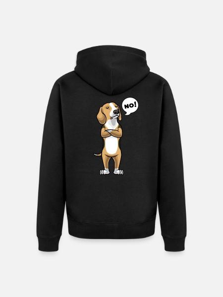 Stædig tysk Bracke Hund Olper Westfälische - Premium økologisk unisex-hættejakke - sort