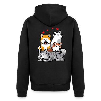 Akita Inu - Veste à capuche bio Premium Unisexe - noir - Dos - Nico (187cm)