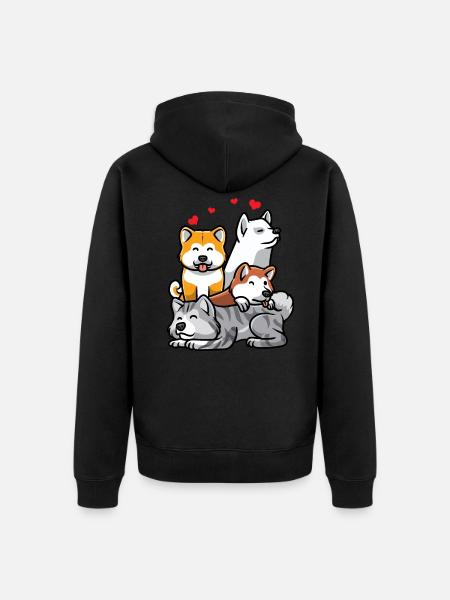 Akita Inu - Unisex Premium Organic Zip Hoodie - black