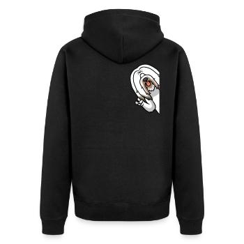 Tibet Terrier chien - Veste à capuche bio Premium Unisexe - noir - Dos - Nico (187cm)
