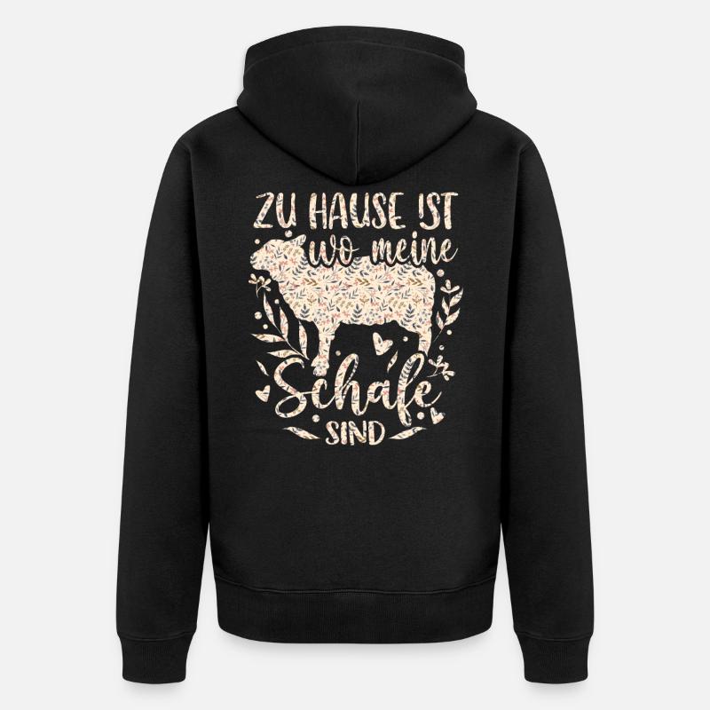 Moutons bergers bergers - Veste à capuche bio Premium Unisexe - noir